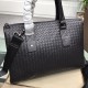 Woven briefcase Imported fetal cowhide leather hand-woven Zipper closureHighest quality on the net Size 39926cm