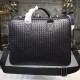 Men's Briefcase No logo as well known to the world Adhering to the tradition of handmade Tire cowhide leather seamless weaving Gunmetal color electrophoresis accessories   ♂Low-profile and practical Leather the more you 