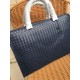 Pure Tire Cow Navy Blue Briefcase 40.5x29x6