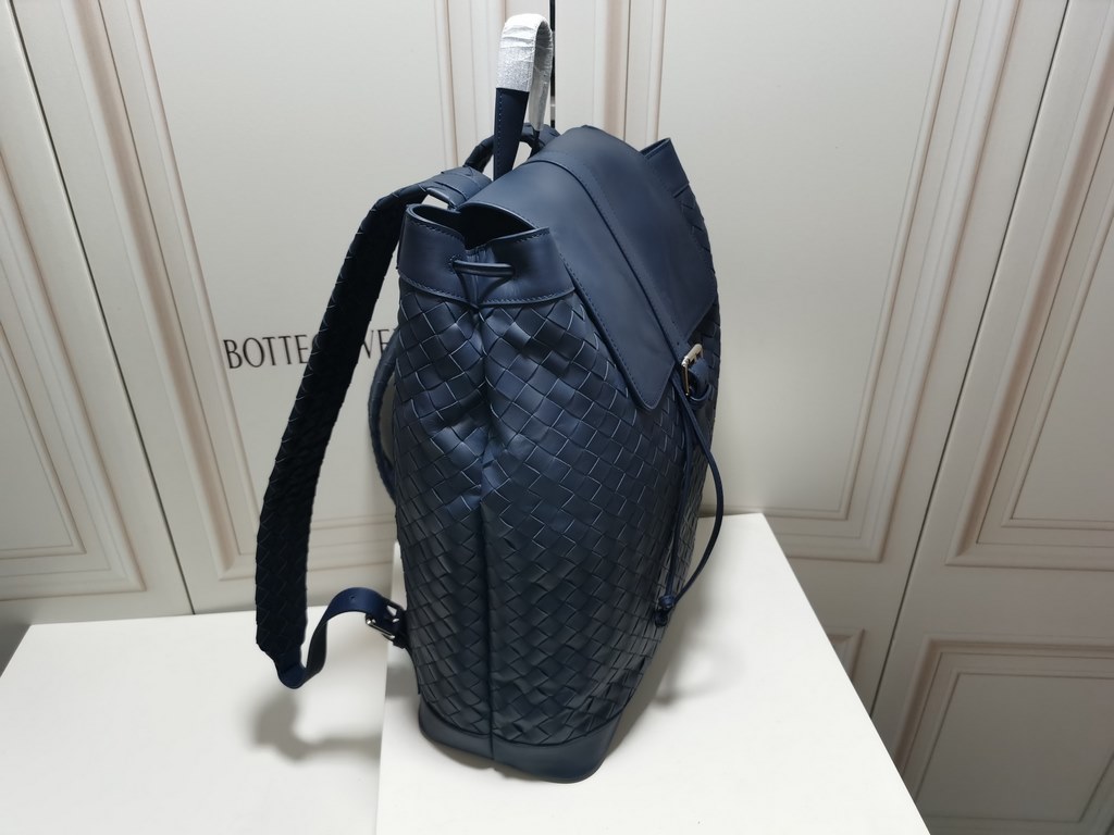 BV waxed tire cowhide shoulder bag] dark blue! 2021 counter explosion models shoulder bag, counter models, original quality, 34x15x42cm