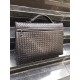 Casual bag   Italian customized fetal cowhide leather Leather soft and comfortable, pure hand-woven to create a top briefcase, rich in three-dimensional sense, dense and orderly Size 38x10x28cm