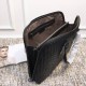 Men's Briefcase Tire Cowhide Leather Luxurious Handmade Seamless Weaving The more you use it, the shinier the leather becomes, Multi-compartments New Design Black size37730cm