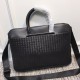 Briefcase computer bag, imported fetal cowhide, front and back panels and zipper pockets, classification management is convenient and practical   Size 40729cm