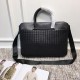 Briefcase computer bag, imported fetal cowhide, front and back panels and zipper pockets, classification management is convenient and practical   Size 40729cm