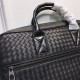 The king of briefcases, the Top Tire Cowhide Quilted Crocodile Briefcase features classic styling with hand-woven detail trim. Fiber lining with double zipper head for easy access, top crocodile leather handles and with 