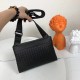 [BV original single waxed tire cowhide double bag bag] 2022 counter new! Graphite black, divided into two, 2 handbags assembled into a crossbody bag, free combination, practical and simple generous   size 26x17x7cm, sing