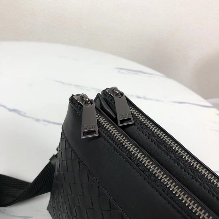 [BV original single waxed tire cowhide double bag bag] 2022 counter new! Graphite black, divided into two, 2 handbags assembled into a crossbody bag, free combination, practical and simple generous   size 26x17x7cm, sing