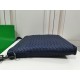 BV waxed tire leather crossbody bag] dark blue, size 26x27x4cm, counter models, original quality, three sides without seams!