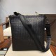 Woven Crossbody Bag Imported Tire Cowhide Leather Pure Hand-Woven Zipper ClosureHighest Quality on the Net Size 30332.5cm