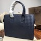 Woven briefcase Imported fetal cowhide leather hand-woven Zipper closureHighest quality on the net Size 38829cm