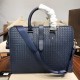 Woven briefcase Imported fetal cowhide leather hand-woven Zipper closure Highest quality on the net Size 397.530cm