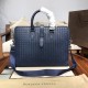 Woven briefcase Imported fetal cowhide leather hand-woven Zipper closure Highest quality on the net Size 397.530cm