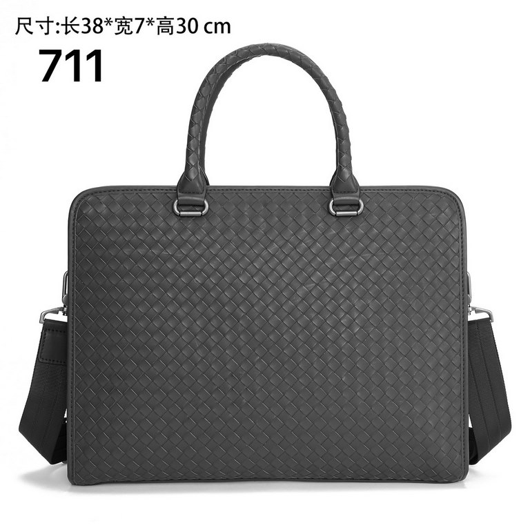 Model711 Upgrade Bottega Veneta latest BV briefcase official website synchronization Using the top waxed tire cowhide leather feel soft and comfortable awesome counter original steel hardware dedicated lining Size38x7x30