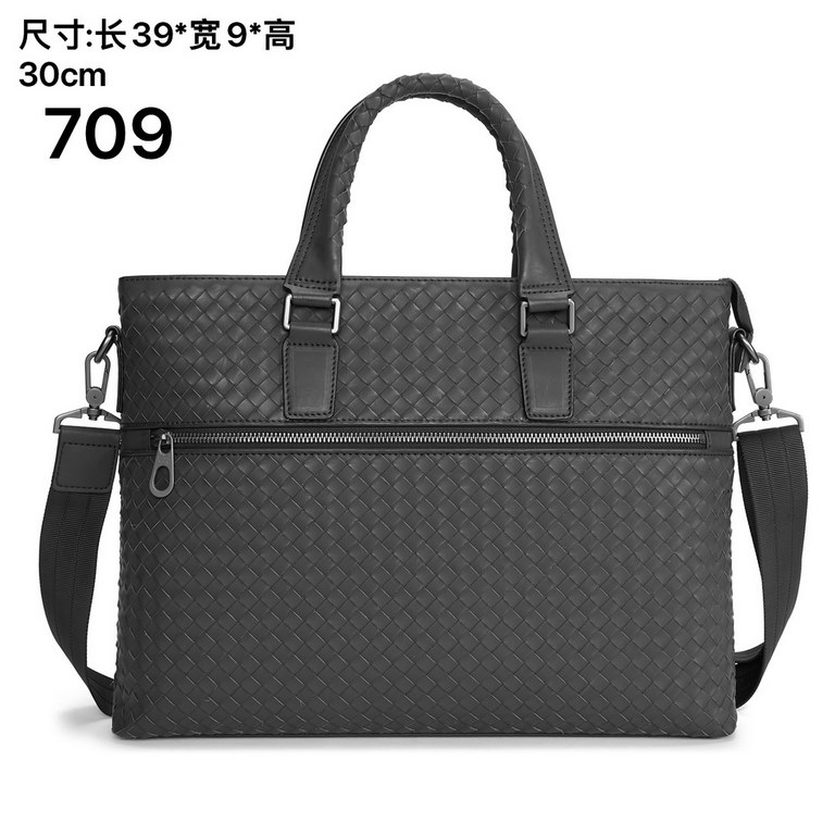 Model709 Upgrade Bottega Veneta latest BV briefcase official website synchronization using top waxed tire leather feel soft and comfortable awesome counter original steel hardware dedicated lining Size39x9x30cm