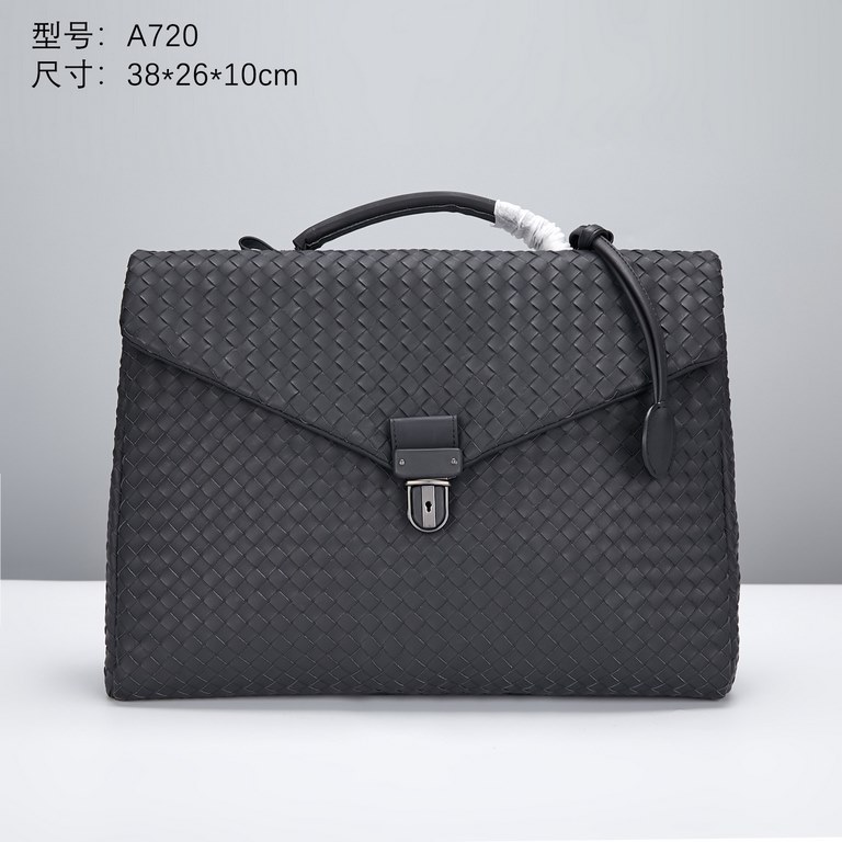 Model720 Upgrade Bottega Veneta latest BV counter men's briefcase official website synchronization using the top waxed tire leather feel soft and comfortable awesome counter original hardware special lining size38x26x10c