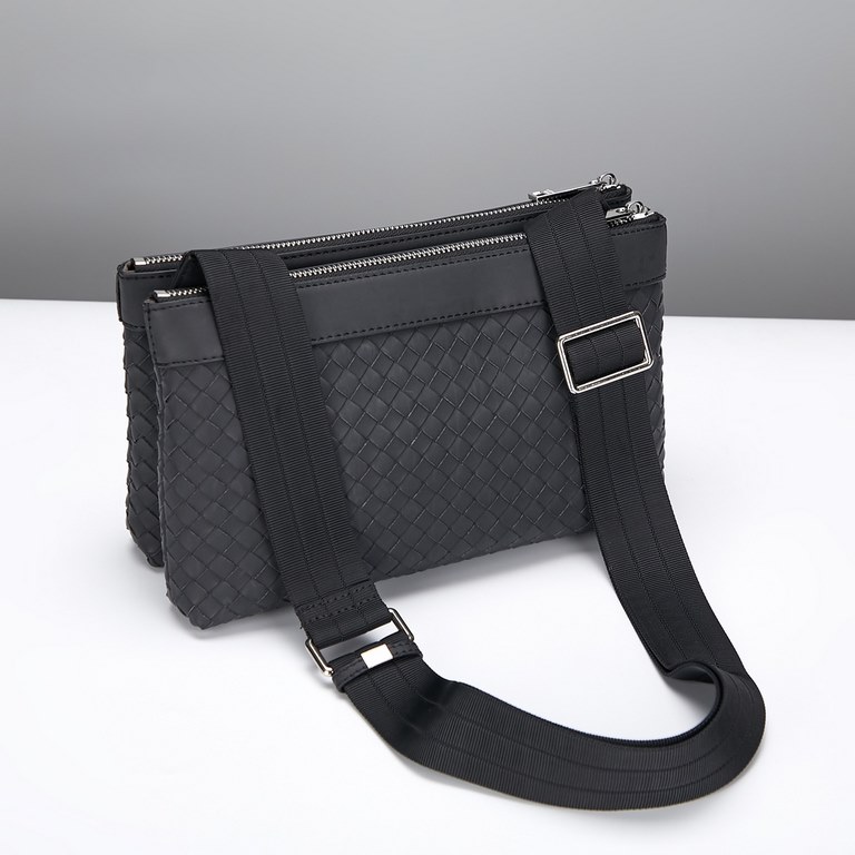 Model102-1 upgraded Bottega Veneta latest BV counter men's crossbody shoulder bag official website synchronization using the top waxed tires leather feel soft and comfortable awesome counter original hardware special lin