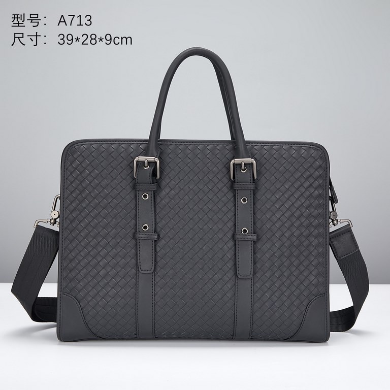 Model713 Upgrade Bottega Veneta latest BV counter men's briefcase official website synchronization using the top waxed tires leather feel soft and comfortable awesome counter original hardware special lining size39x28x9c