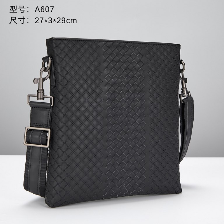 Model 607 upgraded version Bottega Veneta latest BV counter men's crossbody shoulder bag official website synchronization using the top waxed tires leather feel soft and comfortable awesome counter original hardware spec