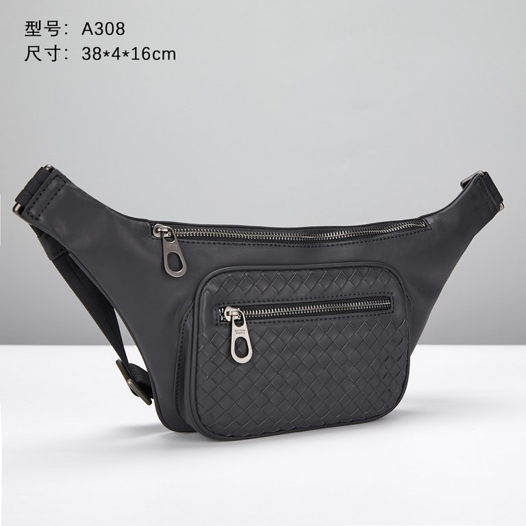 Model 308 upgraded Bottega Veneta latest models BV counter fanny pack chest bag official website synchronization using the top waxed tire cowhide feel soft and comfortable awesome counter original hardware special lining