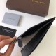 [with box] BV classic slim card case, using imported waxed calfskin, handmade, built-in 18 card positions, with zipper pocket, Model 188 #, Color black, Size 18  10  0.5cm