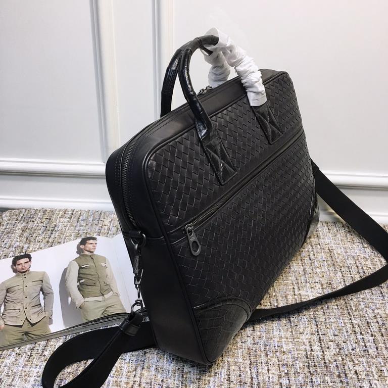 The king of briefcases, the Top Tire Cowhide Quilted Crocodile Briefcase features classic styling with hand-woven detail trim. The fiber lining has a double zipper head for easy access, top crocodile leather handles and 