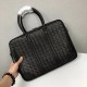 Bv Men's Bags Briefcases Men's Handbags Because every cell in their body is full of youthful vitality, what they are pursuing is the quality of life, a mature state of mind, Imported waxed cowhide wide stripes woven brie