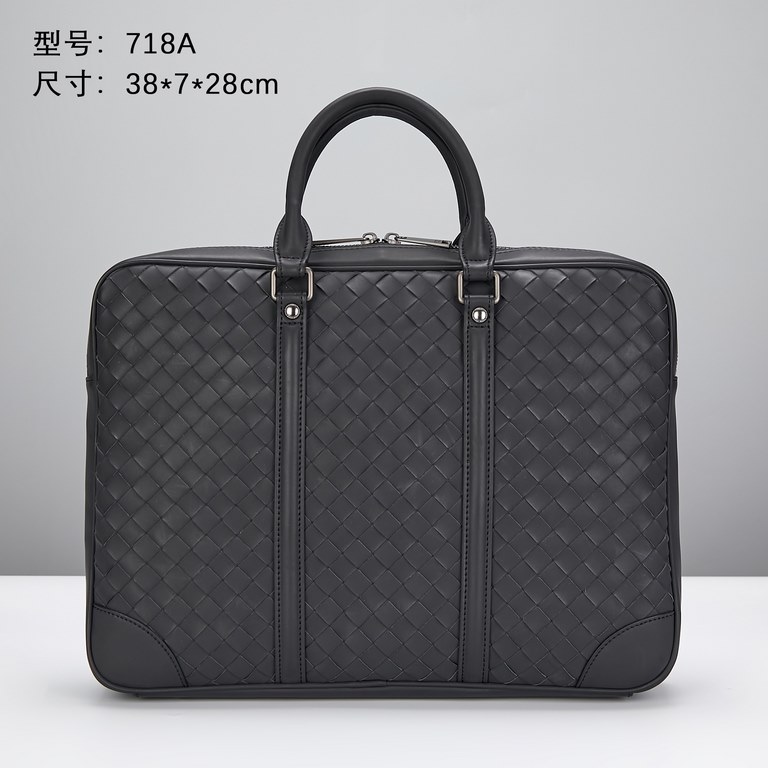 Model 718A Upgrade Bottega Veneta latest BV counter men's briefcase official website synchronization using the top waxed tires leather feel soft and comfortable awesome counter original hardware special lining Size 38x7 