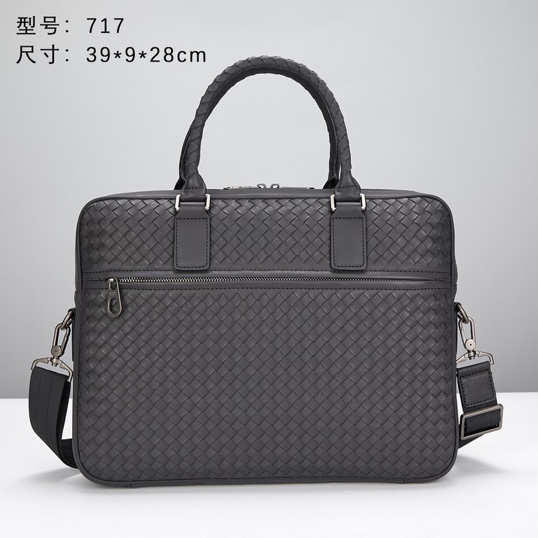 Model 717 upgraded Bottega Veneta latest BV briefcase official website synchronization using the top waxed tires cowhide feel soft and comfortable awesome counter original steel hardware dedicated lining Size 39x9x28cm