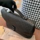 Export order  Bottega veneta 20 new woven tire cowhide leather handbag briefcase   men's crossbody bag 40cm