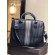 New briefcase Italian original customized fetal cowhide leather weaving   embroidery fabric   Luxury handmade seamless weaving Counter original single gunmetal color accessories    strong business breath low-profile  lea