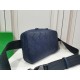 BV waxed tire leather chest bag] dark blue, 80182619   , counter models, original quality, size 24x14x6cm