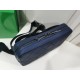 BV waxed tire leather chest bag] dark blue, 80182619   , counter models, original quality, size 24x14x6cm