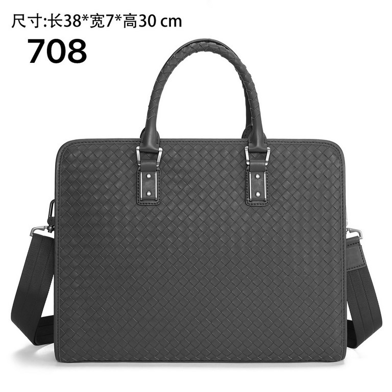 Model 708 Upgrade Bottega Veneta latest BV briefcase official website synchronization using top waxed tire leather feel soft and comfortable awesome counter original steel hardware dedicated lining Size 38x7x30cm