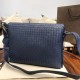 Woven Crossbody Bag Imported Tire Cowhide Leather Pure Handmade Woven Magnetic Clasp ClosureThe highest quality on the net Size 36726.5