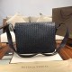 Woven Crossbody Bag Imported Tire Cowhide Leather Pure Handmade Woven Magnetic Clasp ClosureHighest Quality on the Net Size 36726.5cm