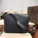 Woven Crossbody Bag Imported Tire Cowhide Leather Pure Handmade Woven Magnetic Clasp ClosureHighest Quality on the Net Size 36726.5cm