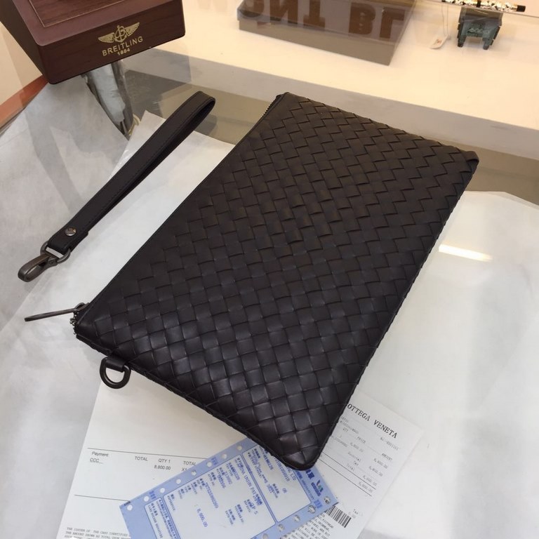 Original official website Model 1009# top original single goods BV counter clutch envelope bag, high-end atmosphere, fashion and taste, with smooth zipper, Italian fetal cowhide, soft and comfortable feel, plate atmosphe