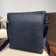 Woven Crossbody Bag Imported Tire Cowhide Leather Pure Hand-Woven Zipper ClosureHighest Quality on the Net Size 30332.5cm