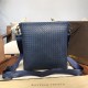 Woven Crossbody Bag Imported Tire Cowhide Leather Pure Hand-Woven Zipper ClosureHighest Quality on the Net Size 30332.5cm