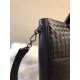 Tire cowhide men's bag, pure hand-woven Leather fine   hand feel   low-profile Have temperament Have personality High men's top single    main side zipper compartment   black Size 3336.57cm