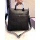 Tire cowhide men's bag, pure hand-woven Leather fine   hand feel   low-profile Have temperament Have personality High men's top single    main side zipper compartment   black Size 3336.57cm