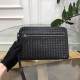 Men's Clutch  Following the traditional craftsmanship   Selected material of fetal cowhide leather Hand-woven  Can be used as a wallet or a handbag  Simple style Bag body full weave Utility hand strap Schedule 7 pockets 