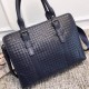 Briefcase ~ Tire cowhide leather Pure hand-woven, low-key luxury with connotation   Size 39830cm