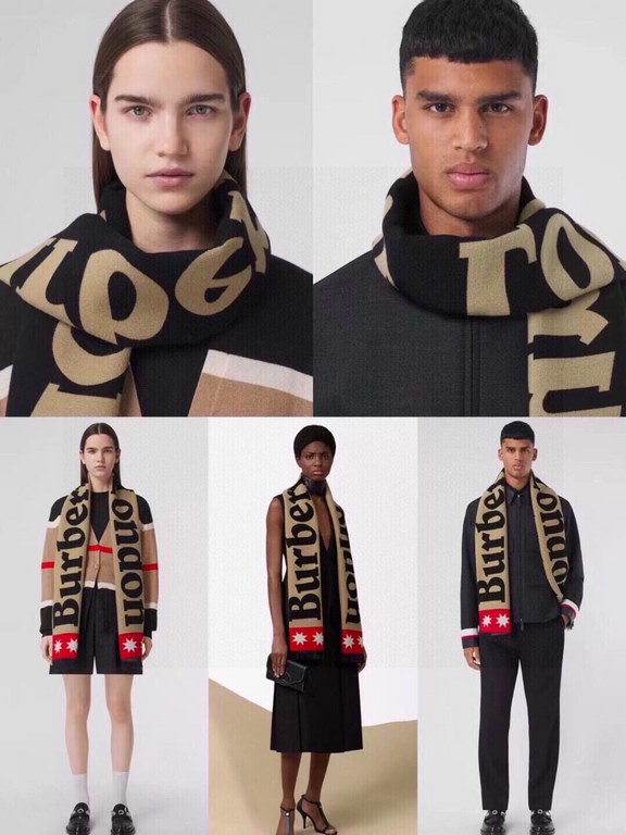 Burberry Burberry new [B star logo double-sided long scarf]   hot to attack   top double layer color weaving process   this process is only Burberry pure OEM factory only have the process   100% top silk cashmere scarf  