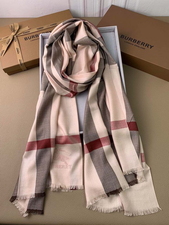 . B home. [Smokey Rose Pink] Forever chic  Burberry Classic Grid Thin Diamond Pattern Velvet Scarf ~ rare classic grid, such a grid really look every year feel good, this year is more retro chic style representative   Ve