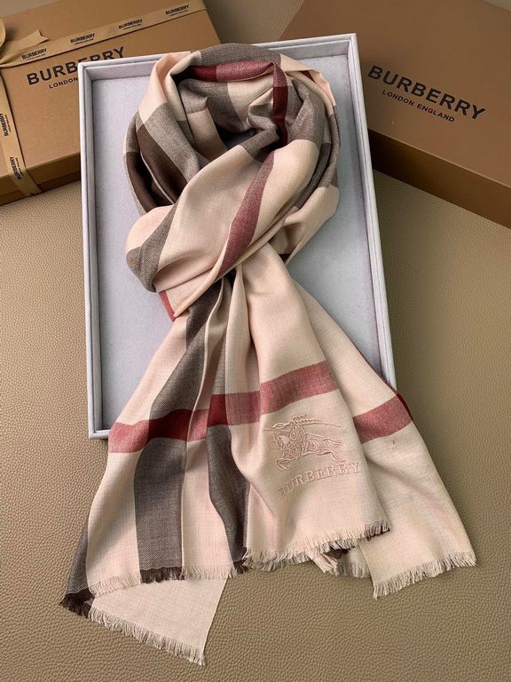 . B home. [Smokey Rose Pink] Forever chic  Burberry Classic Grid Thin Diamond Pattern Velvet Scarf ~ rare classic grid, such a grid really look every year feel good, this year is more retro chic style representative   Ve