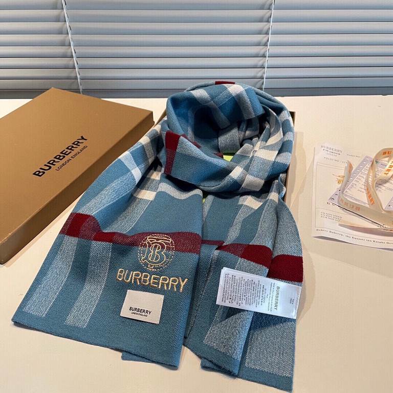 vip recommended  Barberry 2023 counter the latest models Tb scarf [top cashmere scarf]   burst models Oh    physical genuinely beautiful   knitted scarf with a fine logo embroidery     the entire scarf color collocation 