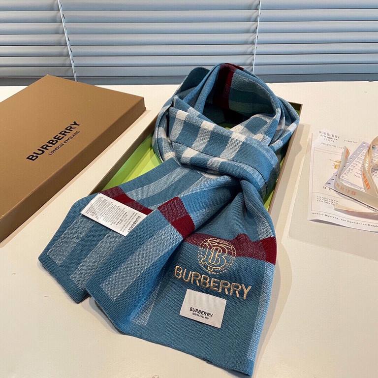 vip recommended  Barberry 2023 counter the latest models Tb scarf [top cashmere scarf]   burst models Oh    physical genuinely beautiful   knitted scarf with a fine logo embroidery     the entire scarf color collocation 