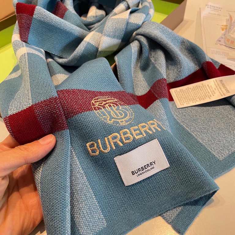 vip recommended  Barberry 2023 counter the latest models Tb scarf [top cashmere scarf]   burst models Oh    physical genuinely beautiful   knitted scarf with a fine logo embroidery     the entire scarf color collocation 