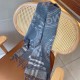 [Bur montage printed cashmere scarf] the latest double-sided large plaid and logo pattern cashmere scarf    one side of the classic cashmere plaid, one side of the insignia letters Logo, completely equal to 2 scarves   c